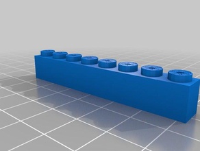tente ladrillo 1x8 mi personalizados openscad generador ladrillos de la construcción juguetes 3d print model - Mito3D