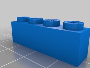tente ladrillo 1x4 mi personalizados openscad generador ladrillos de la construcción juguetes 3d print model - Mito3D