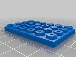 tente plate 4x6 my customized openscad brick generator generador ladrillos construction toys 3d print model - Mito3D