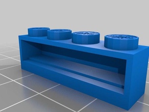 tente cuña 1x4 mi personalizados openscad ladrillo generador ladrillos de la construcción juguetes 3d print model - Mito3D