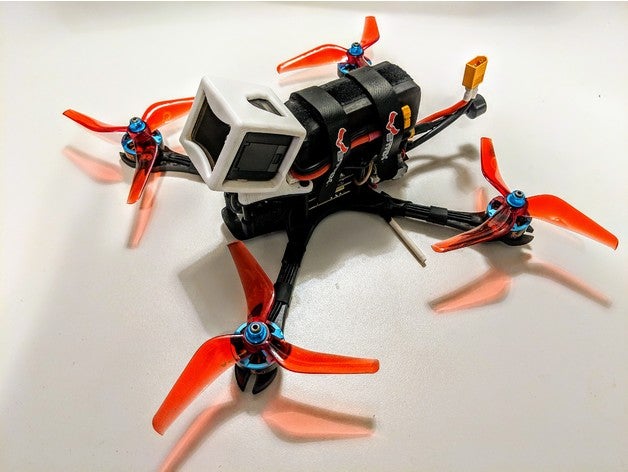 strix kreischen gopro Sitzung mount 30 Grad diy Drohne, Kamerahalterung hero5 readymaderc Kamera montieren 3D print model - Mito3D