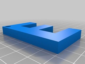 letter e keychain keychains 3d print model - Mito3D