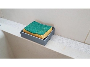 sponge holder support &eacuteponge kitchen dining drainer 3d print model - Mito3D