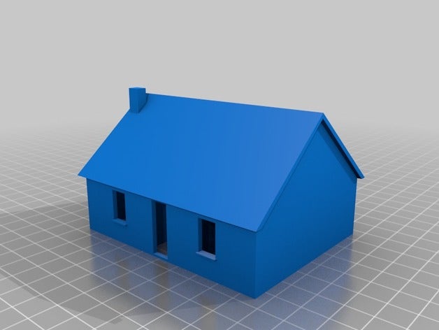 maison basse binalar yapılar mimarlık ho ölçek 3D print model - Mito3D