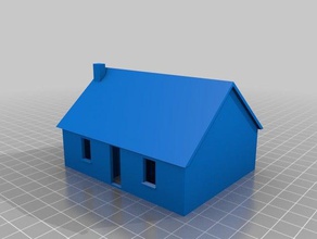 maison basse Gebäude Strukturen Architektur ho scale 3d print model - Mito3D