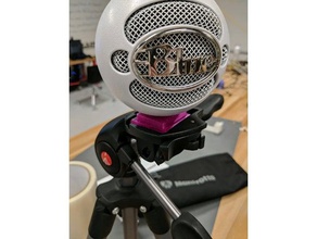 snowball mikrofon tripod plaka araçlar kamera monte edin mikrofonu bağlayın adaptörü üçayak vida 3d print model - Mito3D