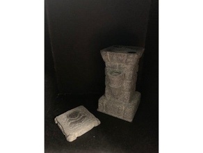 d&d pilier de pierre la torche jouet jeu accessoires dd bougie led 3d print model - Mito3D