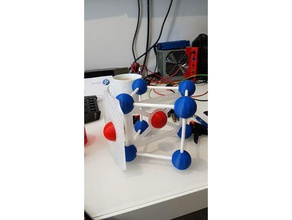 bravais-Gitter-Modell lernen Körper-zentriert cubic gitter krz kubisch raumzentriert 3d print model - Mito3D