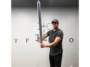 hyperion master sword 3d impressão cosplay espada hyperionmotors motores longa 3d print model - Mito3D