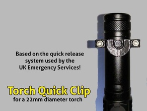 torch quick clip de 22mm la herramienta los titulares cuadros el monte antorcha titular montaje 3d print model - Mito3D