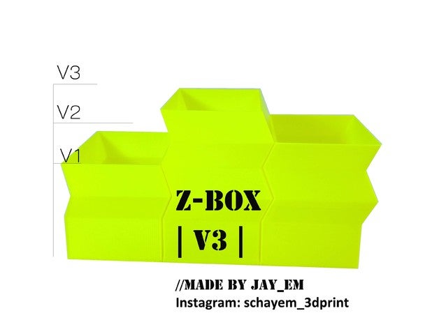 z-box v3 Speicher gadgets 3dprintable 3dprinter 3dprinting 3d-Modulares Systeme 3d-gedruckt einfach fidget spinner ikea instagram jay em logo schayem Schraube storgage tool zbox 3D print model - Mito3D