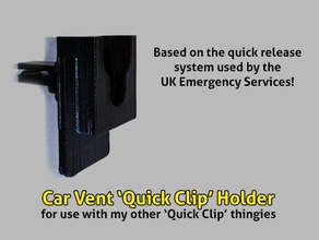 car vent quick clip holder automotive airconditioner 3d print model - Mito3D