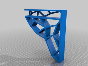 geometric shelf brackets decor furniture storage 3d print model - Mito3D