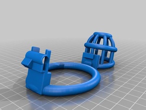 mon personnalisés cage anneau séparé v002 d'autres 3d print model - Mito3D