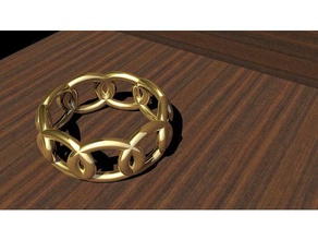 v3 yüzük the Atlantis Ring anillos moda altın üretme 3d print model - Mito3D