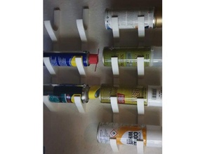 spray can holder glued mounting organization shelf 3d print model - Mito3D