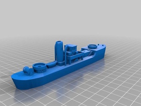 armed trawler remix toys games 1300 cruel seas naval miniature wargames ww2 wwii 3d print model - Mito3D