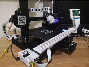 ultime robuste octoprint pi support de caméra ender 3 stewpercharged 3d l'imprimante accessoires la raspberry camera 3d print model - Mito3D