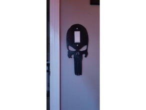 punisher light switch wall plate decor thepunisher 3d print model - Mito3D