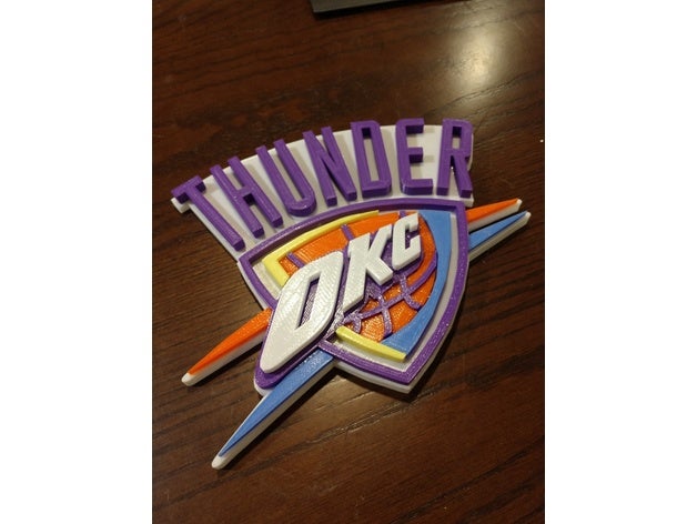 oklahoma city thunder multi-part-remix Zeichen logos 3D print model - Mito3D