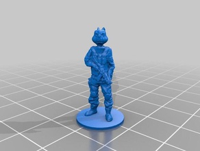 rabbit soldier toy game accessories 3d print model - Mito3D