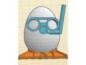 dalış yumurta hayvanlar tavuk dalgıç scuba 3d print model - Mito3D
