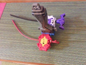 doble lanzador adaptador de beyblade los juguetes juegos ráfaga cho-z 3d print model - Mito3D