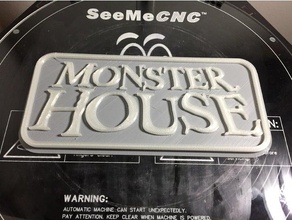 monster house sign andere 3d print model - Mito3D