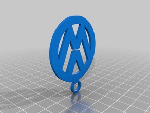 volkswagen logo vehicles keychain 3d print model - Mito3D