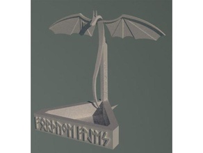 Drachen Skulptur - hanging Aschenbecher Skulpturen Dekoration dragon Wand Aufhänger 3d print model - Mito3D