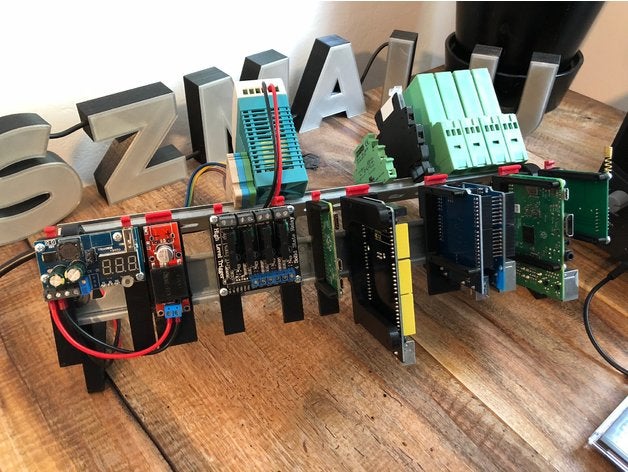 din supports de module ssr wemos d1 mini base d'arduino le bricolage arduino mega uno omron 3D print model - Mito3D