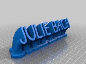 julie1 office personalizzato 3d print model - Mito3D