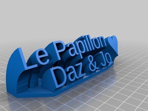 daz jo 2-linea di targa office su misura 3d print model - Mito3D