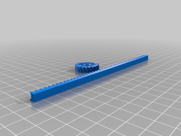 my customized parametrische zahnstange mit ritzel parametric gear rack pinion parts 3D print model - Mito3D