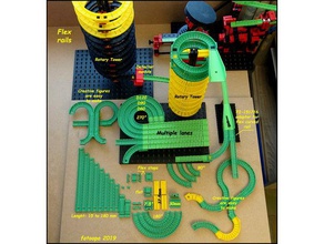 flex-Schienen fischertechnik-track-ball-system Teile fotoopa Marmor track 3d print model - Mito3D