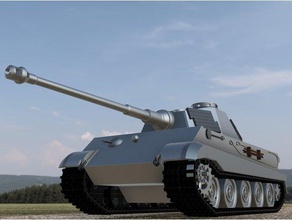 panzer vı tiger ausf tasarım tank top dönen revize etti araç Alman askeri miniture model kaplanlar savaş 2 Dünya Savaşı 3d print model - Mito3D