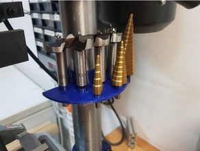 drill press mount forstner bits tool holders boxes bit holder 3d print model - Mito3D
