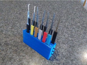lockpick organizer tool holders boxes lockpicking stand 3d print model - Mito3D