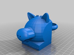 wolf head woggle 3d printing 3d print model - Mito3D