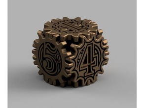 steampunk dés d&eacute style sculptures cube de la décoration jeu le métal engins xtc xtc-3d 3d print model - Mito3D