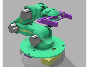 robot arm v2 robotics 28byj-48 arduino bluetooth fusion360 hand joint joints motor motorized servo stepper 3d print model - Mito3D