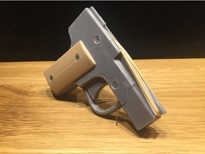 lilliput elastico pistola e puntare le armi i giocattoli giochi 28mm nastro di gomma 3d print model - Mito3D