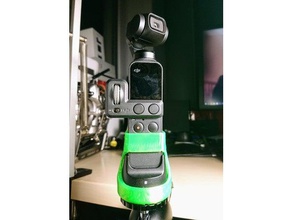 dji In osmo pocket kablosuz adaptör tripod tutucu kolu kamera bana isim 3d print model - Mito3D