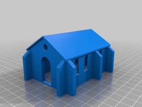 chapelle saint-dudule des bâtiments les structures de l'architecture l'église à l'échelle ho médiévale 3d print model - Mito3D