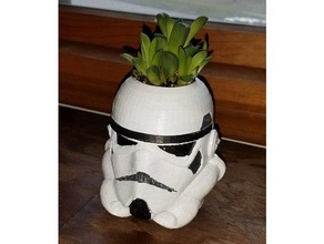 stormtrooper planter household 3d print model - Mito3D