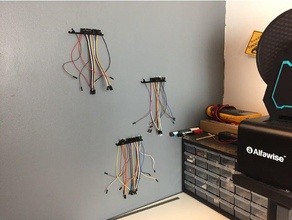 suporte mural despeje cabos dupont de parede eletrônica o organizador organizar 3d print model - Mito3D