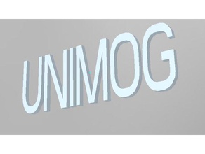 unimog 2d art leathers note 3d print model - Mito3D