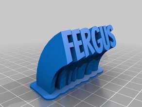 fergus 4 de la oficina personalizado 3d print model - Mito3D