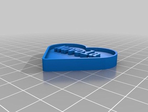 cuore nuvola animais de estimação personalizado 3d print model - Mito3D