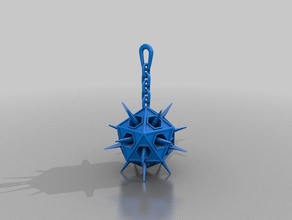 spikeball keychain aquarium keychains 3d print model - Mito3D